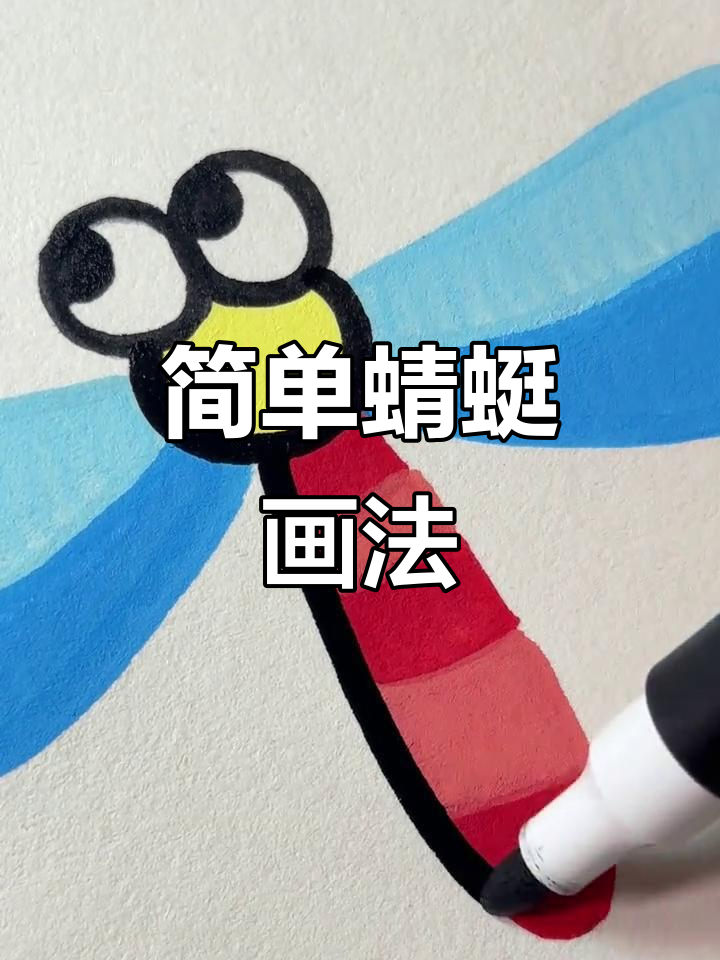 彩绘蜻蜓简笔画,轻松上手!