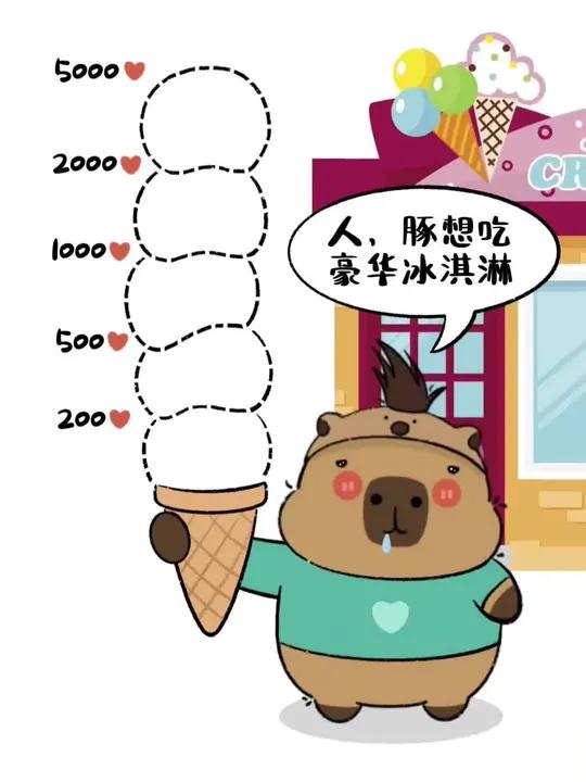 天气好热,想吃豪华冰淇淋 #真实生活分享计划 #水豚憨宝宝 #互动游戏 #卡皮巴拉 #可爱