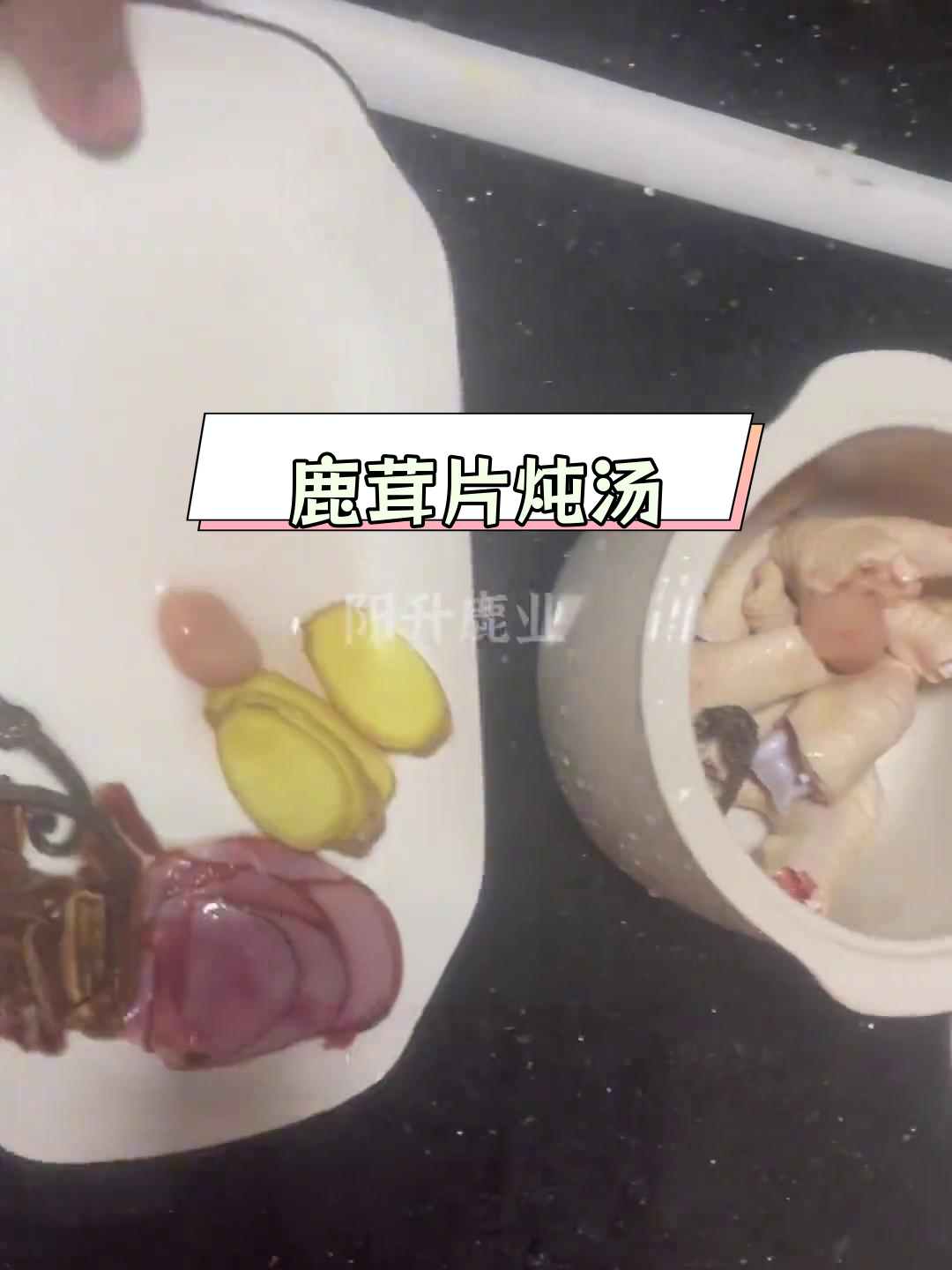 新鲜鹿茸片炖汤,滋补养生每周两次