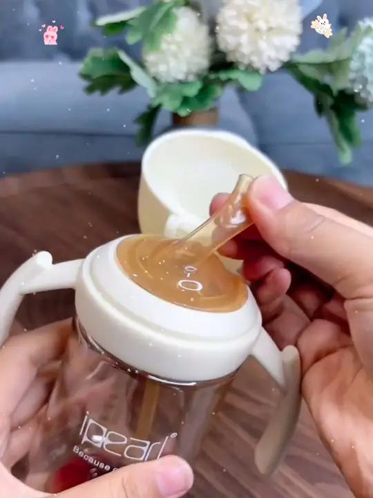 爱贝尔PPSU翻盖奶瓶彩虹学饮鸭嘴杯宝宝婴儿水杯直饮吸管杯防摔 奶瓶ppsu 宝宝奶瓶吸管