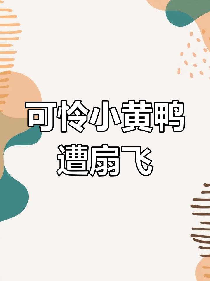小黄鸭被男子从椅子上掸飞,险些丧命