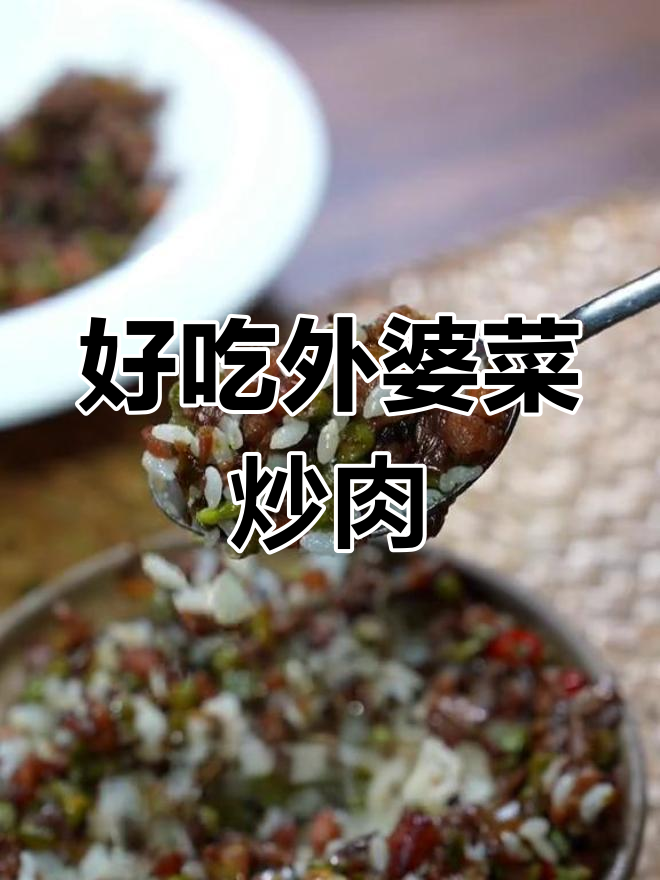 外婆菜炒肉末,配豆角更下饭