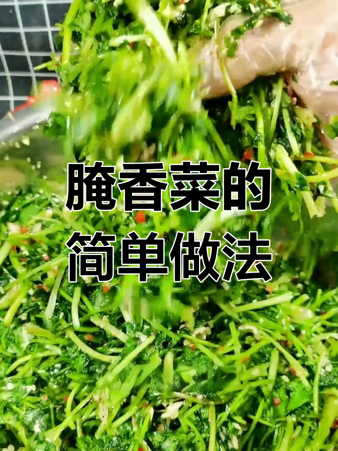 香菜大蒜辣味腌制,冬季必备开胃小菜