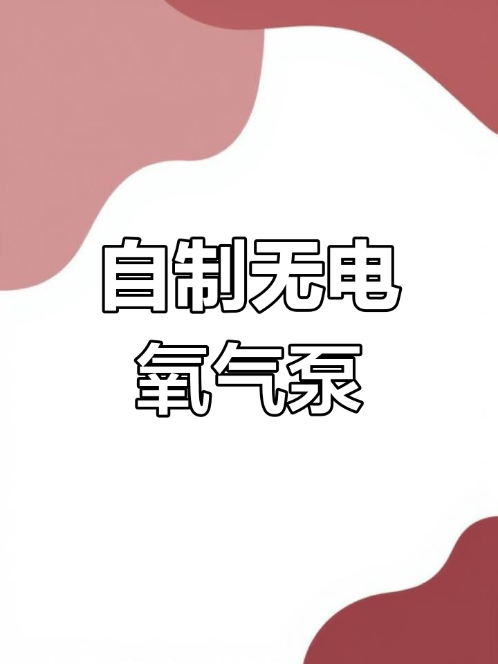 无需电力,用矿泉水瓶自制氧气泵