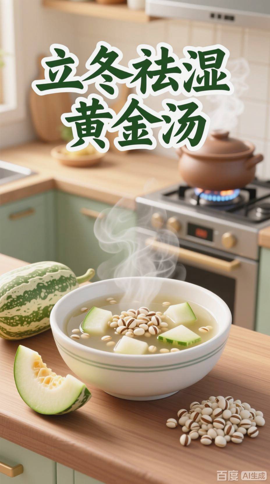 冬瓜薏米祛湿汤，温暖过冬