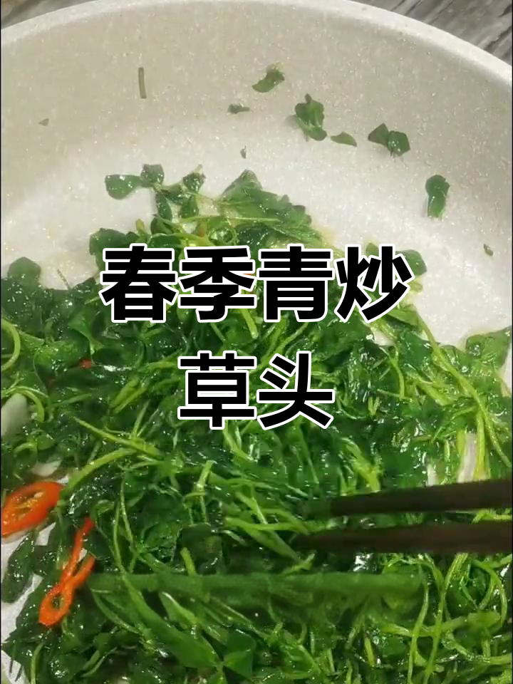 春天吃草也能这么美味,简单又营养的青炒草头做法