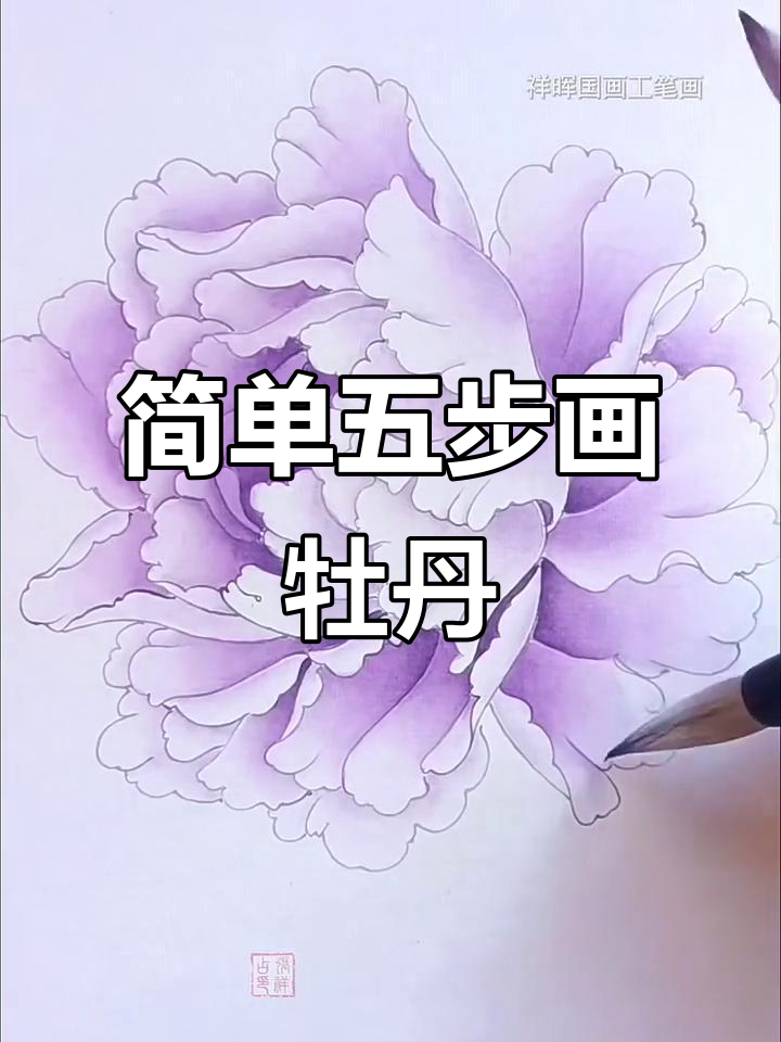 五步学会工笔画牡丹花,轻松掌握技巧