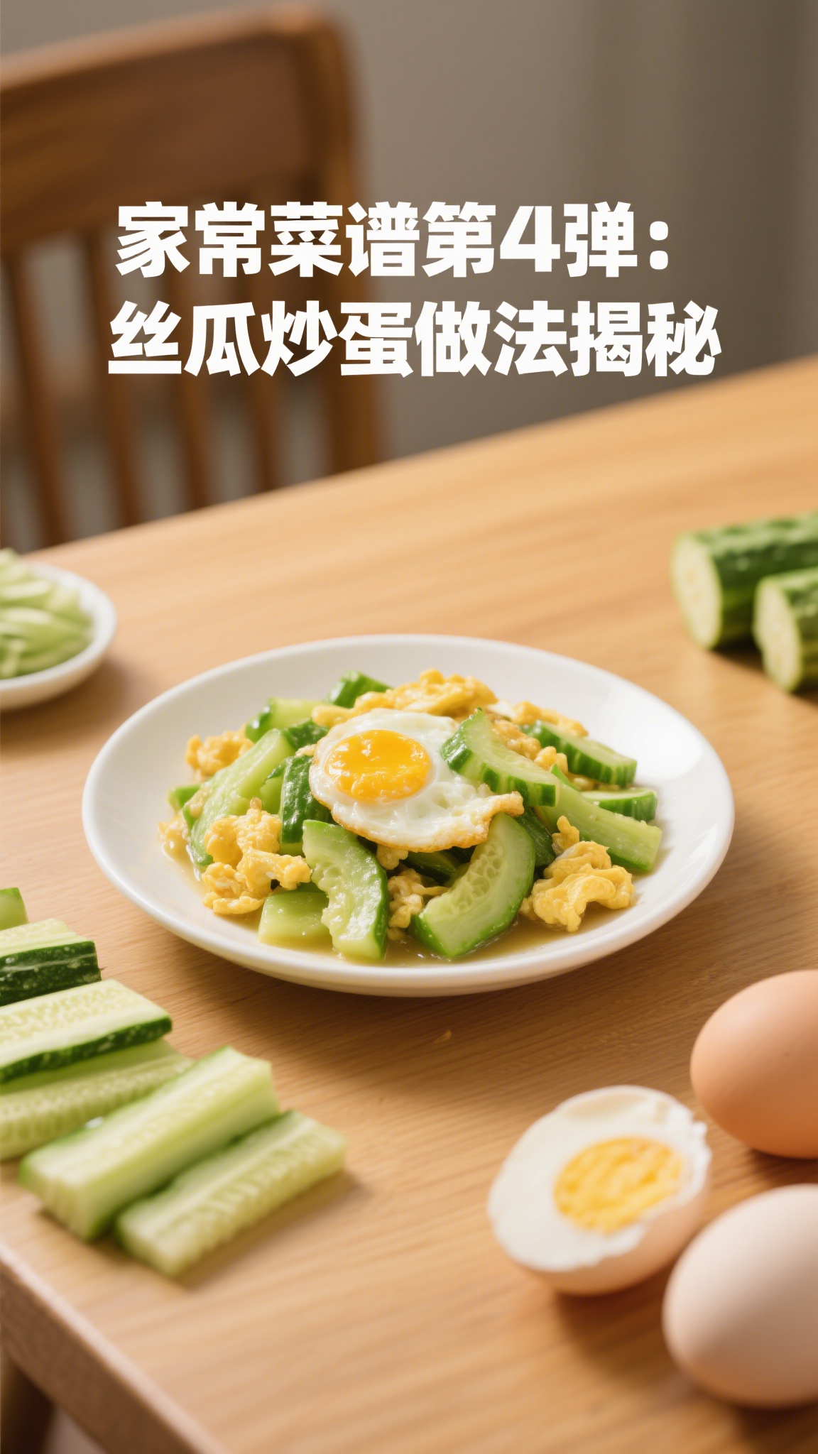 家常菜谱第4弹:丝瓜炒蛋做法揭秘