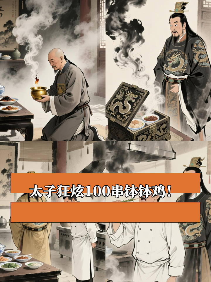 御厨做满汉全席翻车,太子却狂炫100串路边摊钵钵鸡