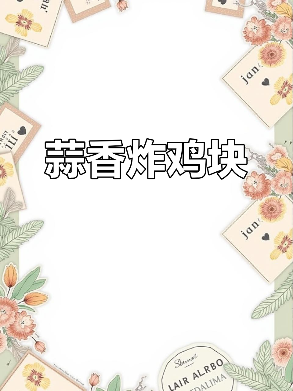 蒜香鸡块配酱，外焦里嫩超满足