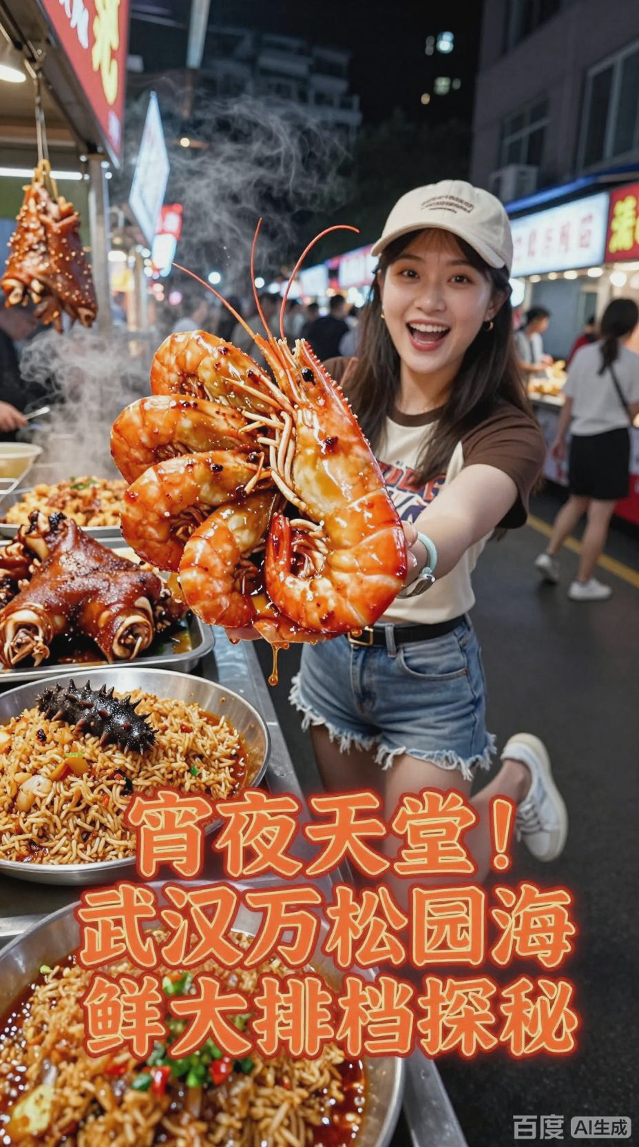 武汉万松园夜市海鲜大排档探秘