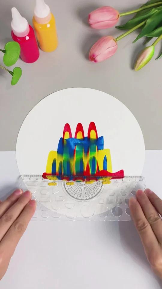 国庆蛋糕刮画