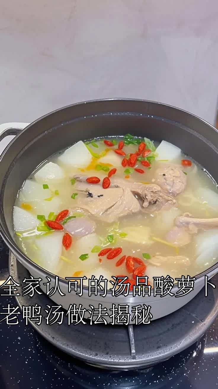 全家认可的汤品酸萝卜老鸭汤做法揭秘