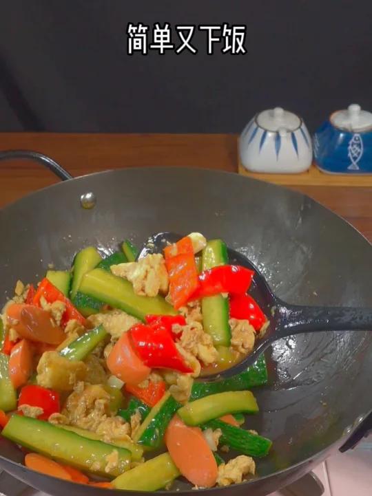 鸡蛋火腿炒黄瓜的做法