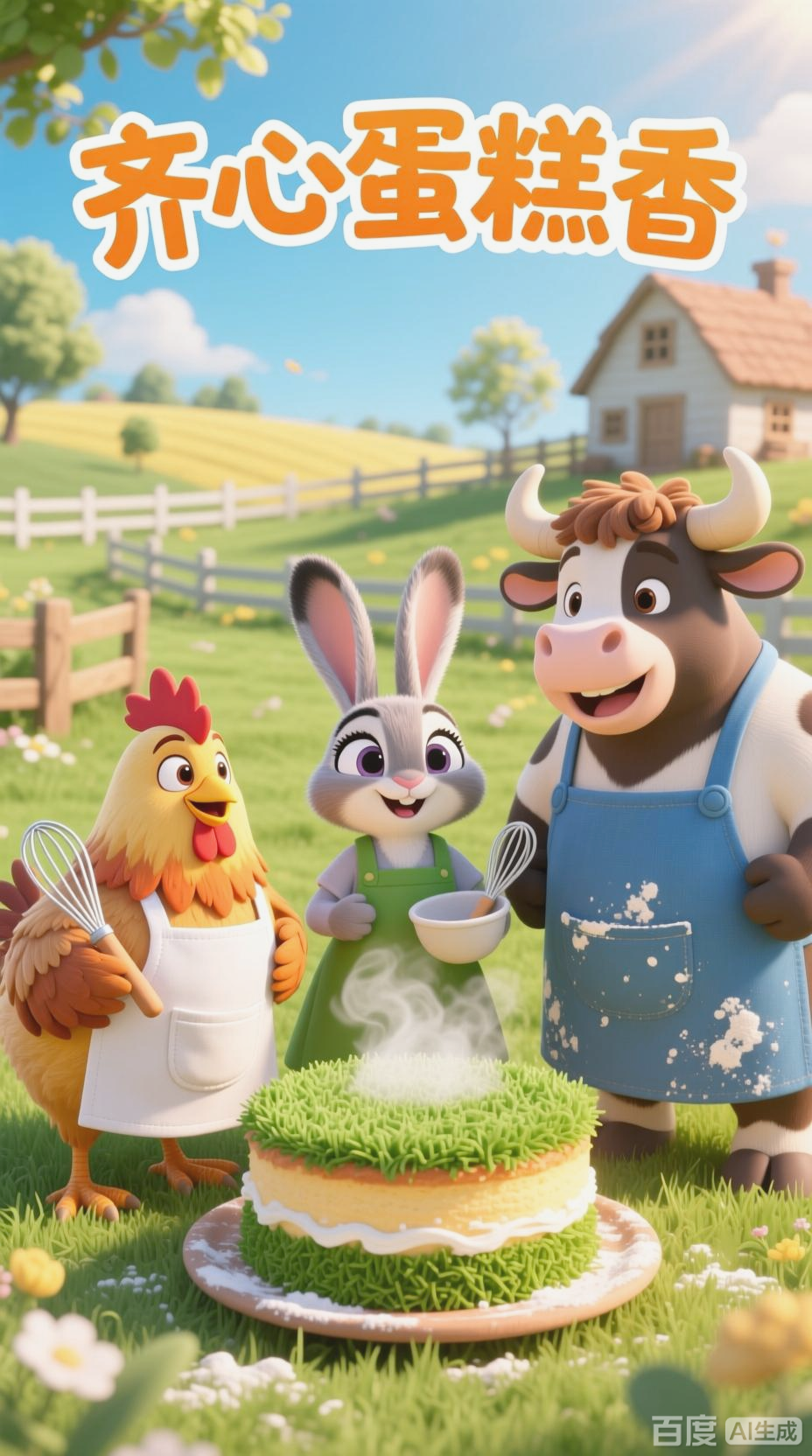 鸡兔牛的青草蛋糕奇遇记