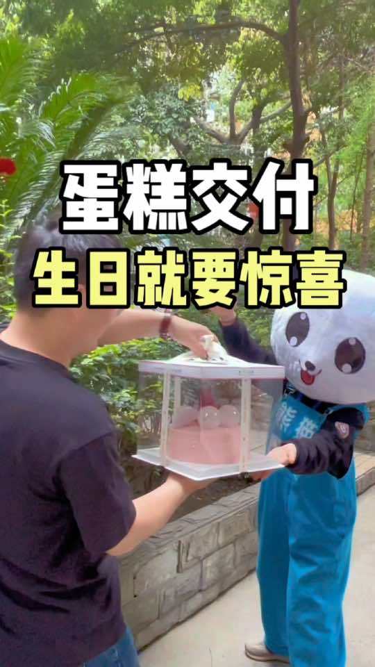 过生日就是这么充满仪式感!让熊猫给你唱歌跳舞!心动五一 同城好店推荐 熊猫叮咚 蛋糕 熊猫