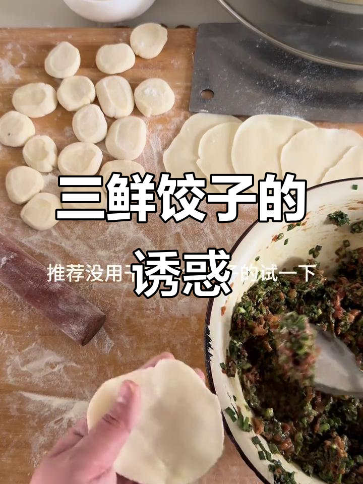 干虾仁饺子，鲜美无敌，三鲜馅让你一试成主！