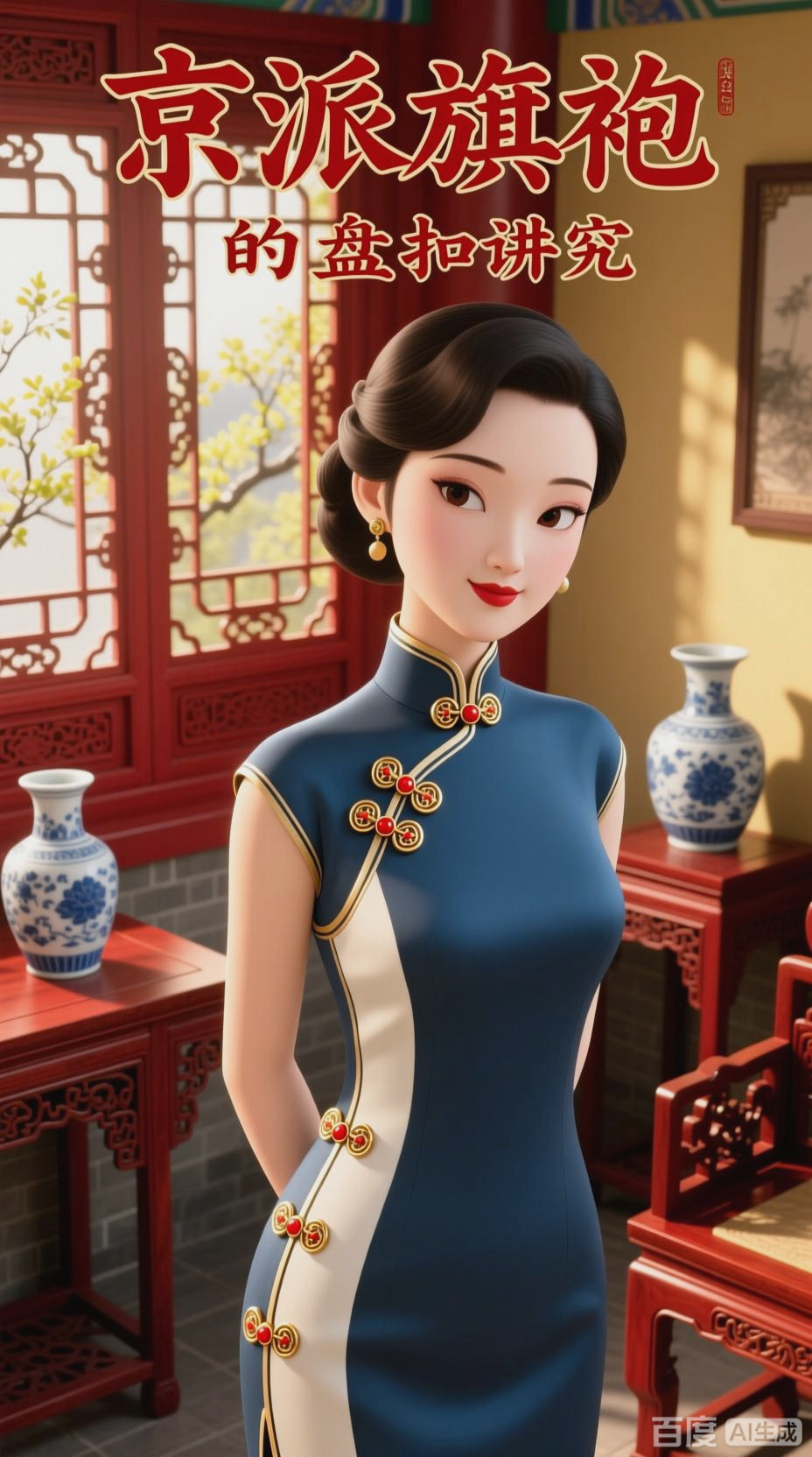 京派旗袍盘扣数量讲究