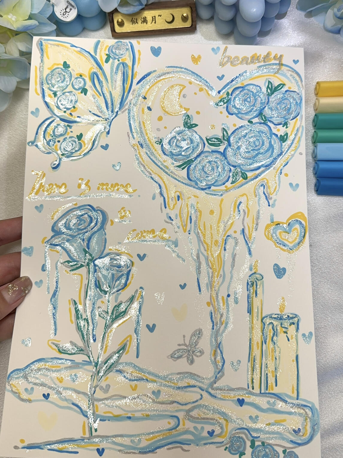 沉浸式速画丙烯马克笔 浴光蝴蝶