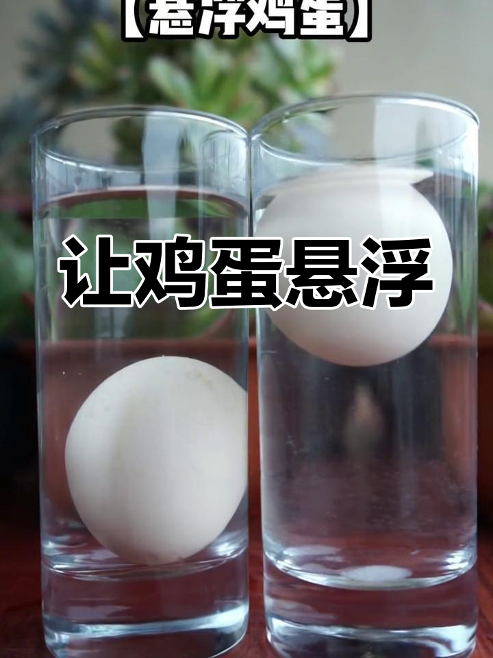 盐水中鸡蛋浮起来了,实验揭秘原理