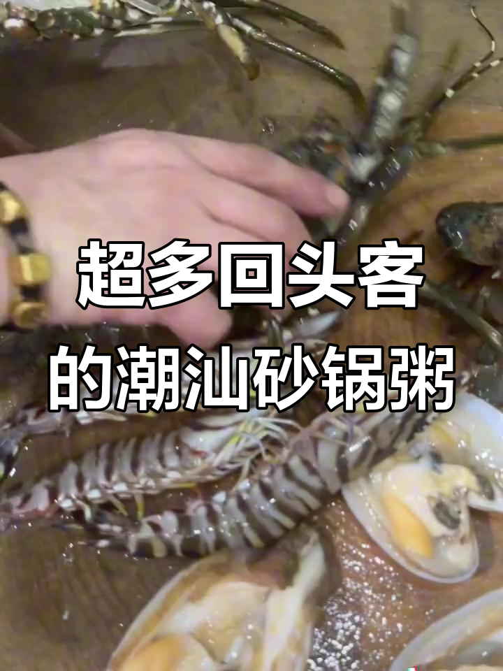 潮汕砂锅粥,龙虾膏蟹拼花虾象拔蚌大快朵颐