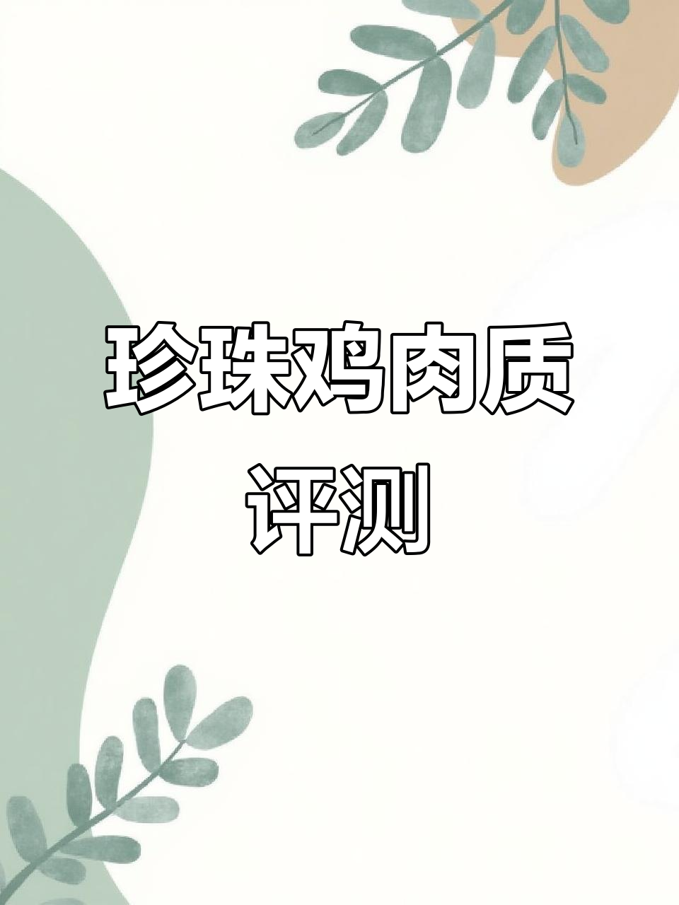 珍珠鸡测评:肉质鲜嫩,口感十足