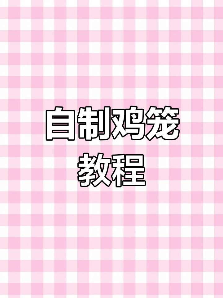 动手做鸡笼,材料简单,尺寸刚好!