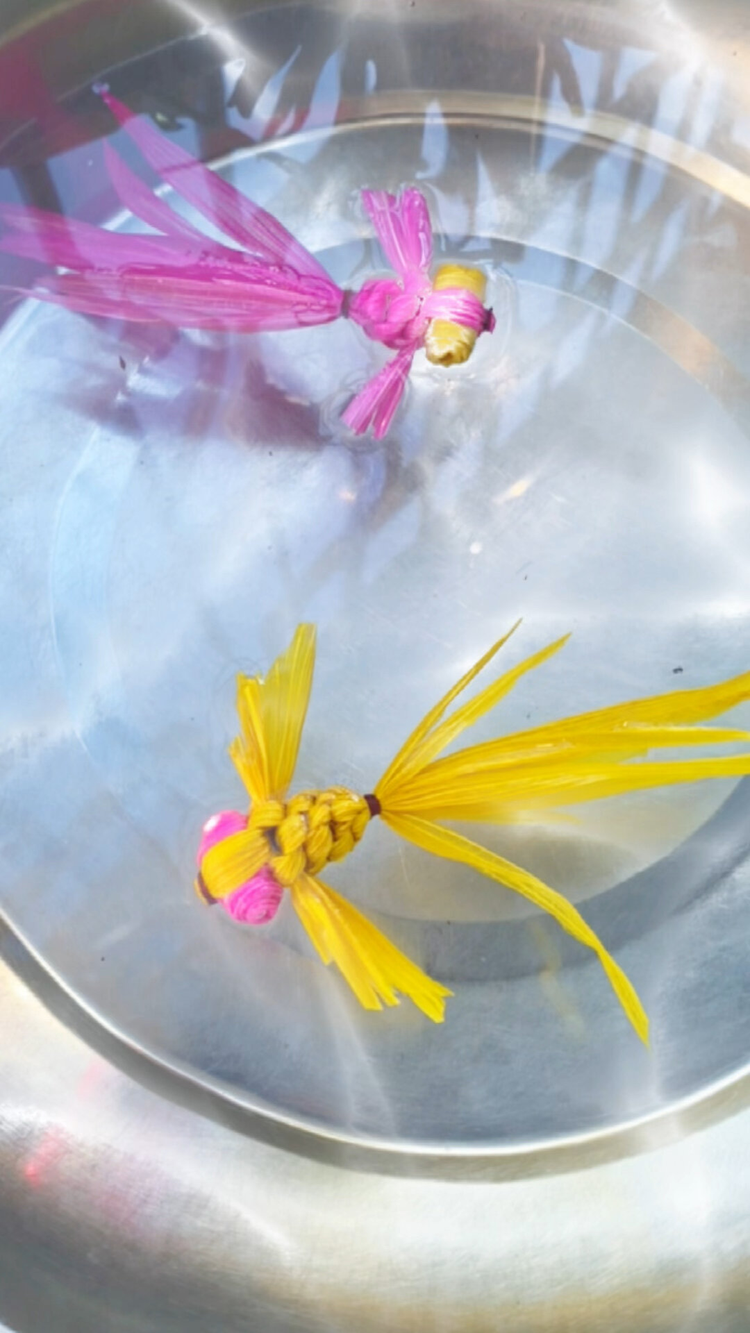 玉米皮编织小金鱼