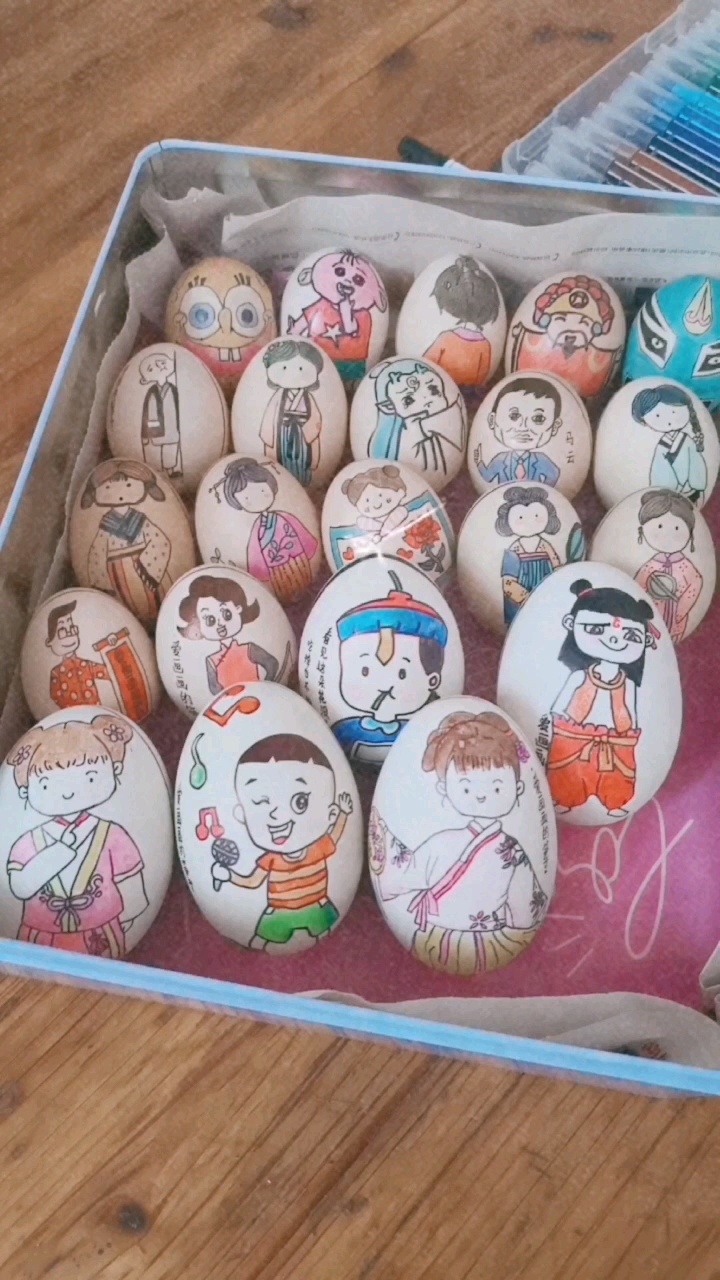 鸡蛋壳绘画