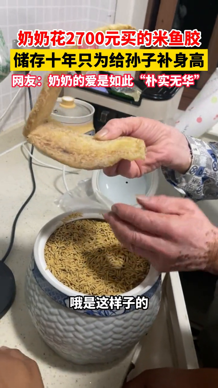 2700元一条的米鱼胶放了十年,只为给孙子补身高