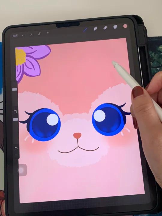 Procreate绘画教程|两分钟画可爱卡通壁纸