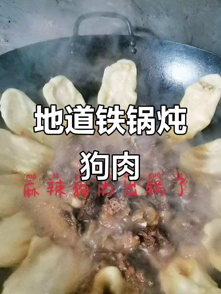 农家铁锅炖狗肉,地道美味不容错过