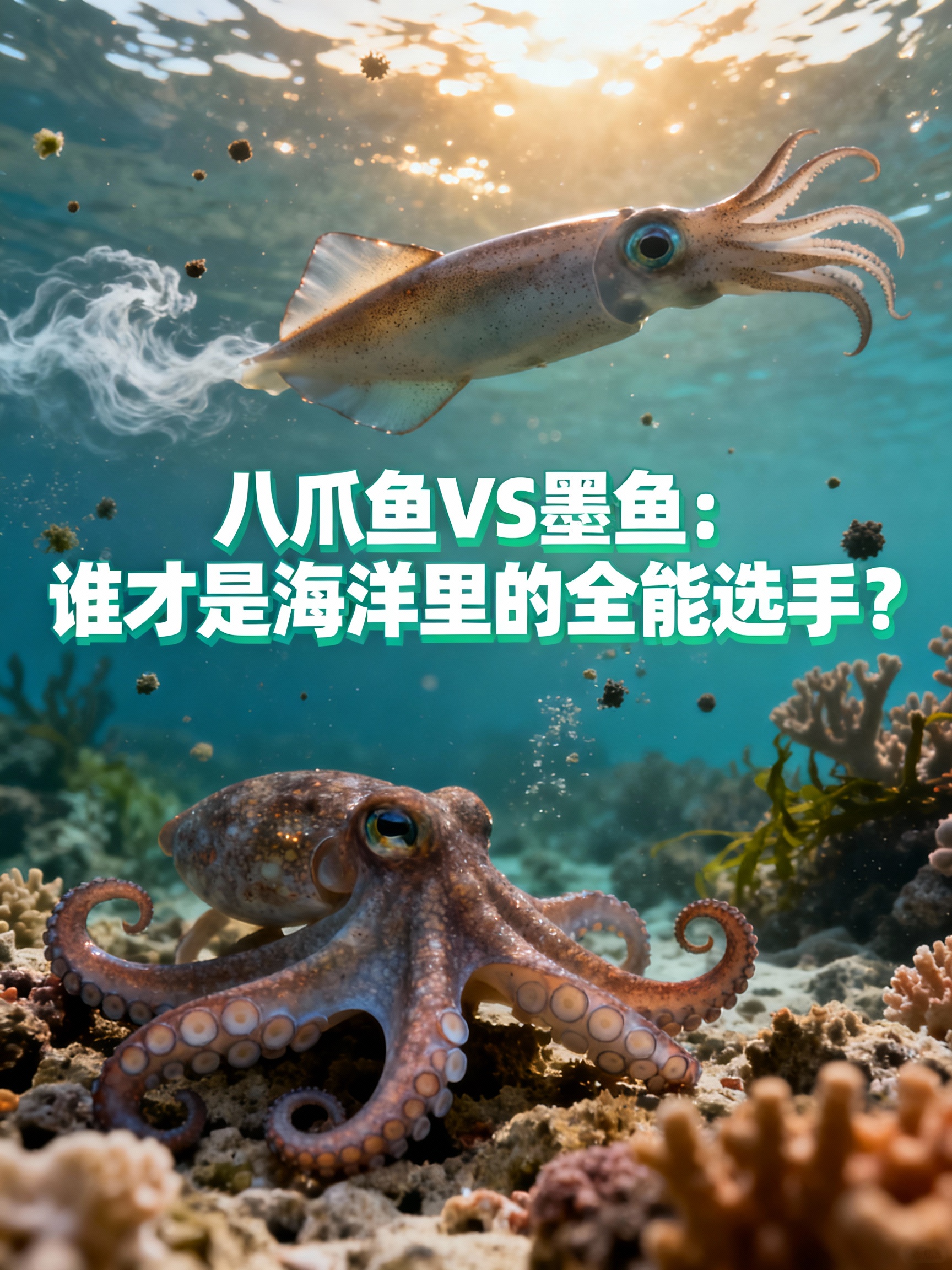 八爪鱼VS墨鱼:谁才是海洋里的全能选手?