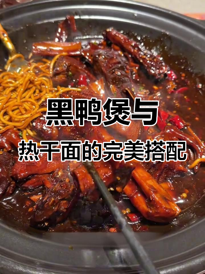 武汉黑鸭煲配热干面,藕条吸满汤汁超惊艳