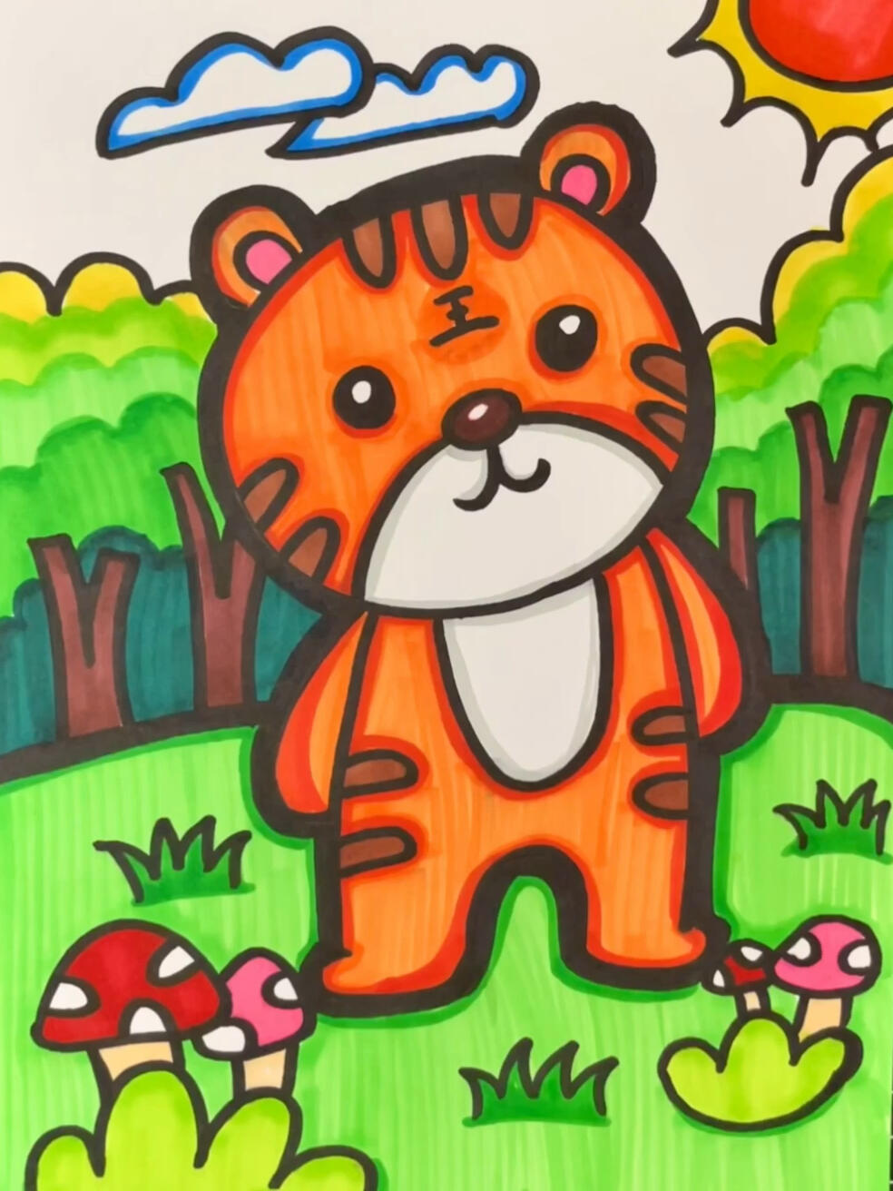 老虎简笔画