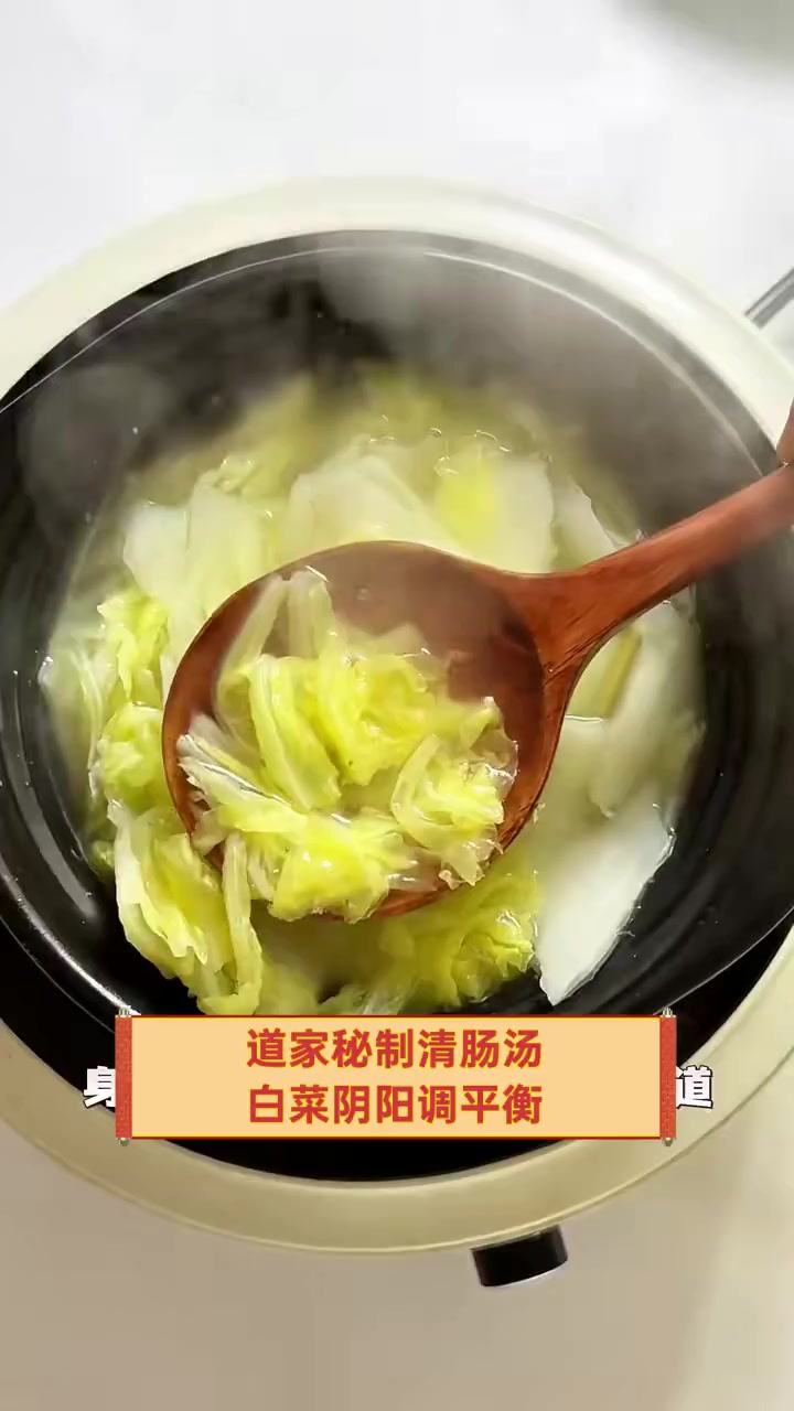 道家秘制清肠汤,白菜阴阳调平衡