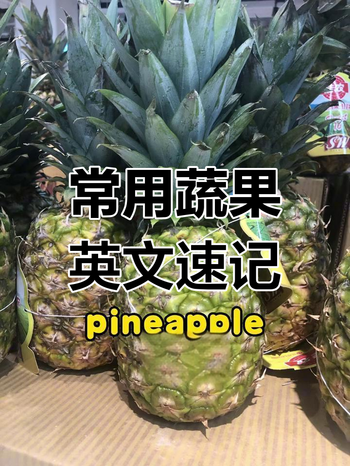 27种常见蔬菜与水果英文,快速学会!
