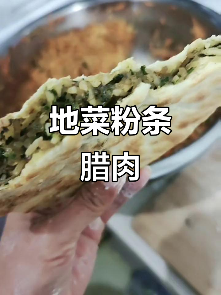 乡村地道腊肉馅儿,粉条胡萝卜搭配麻辣酱,味道超赞!