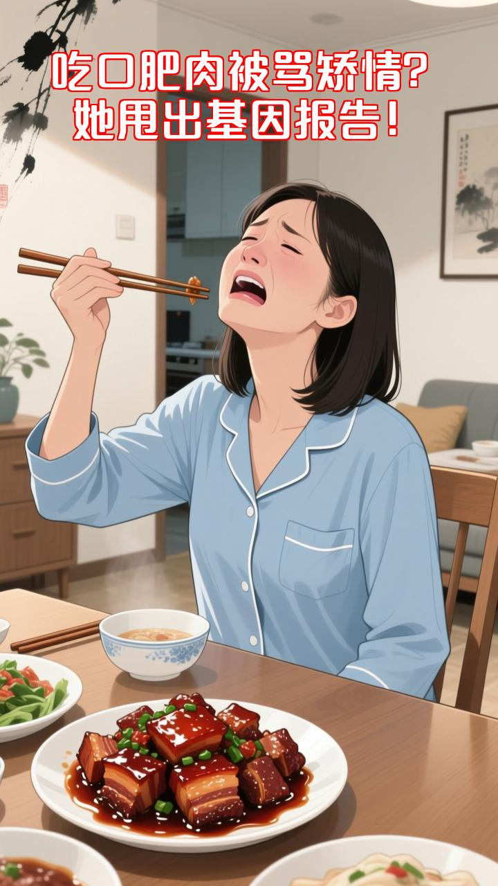 因吃肥肉恶心被嘲矫情,她甩出基因报告反转!