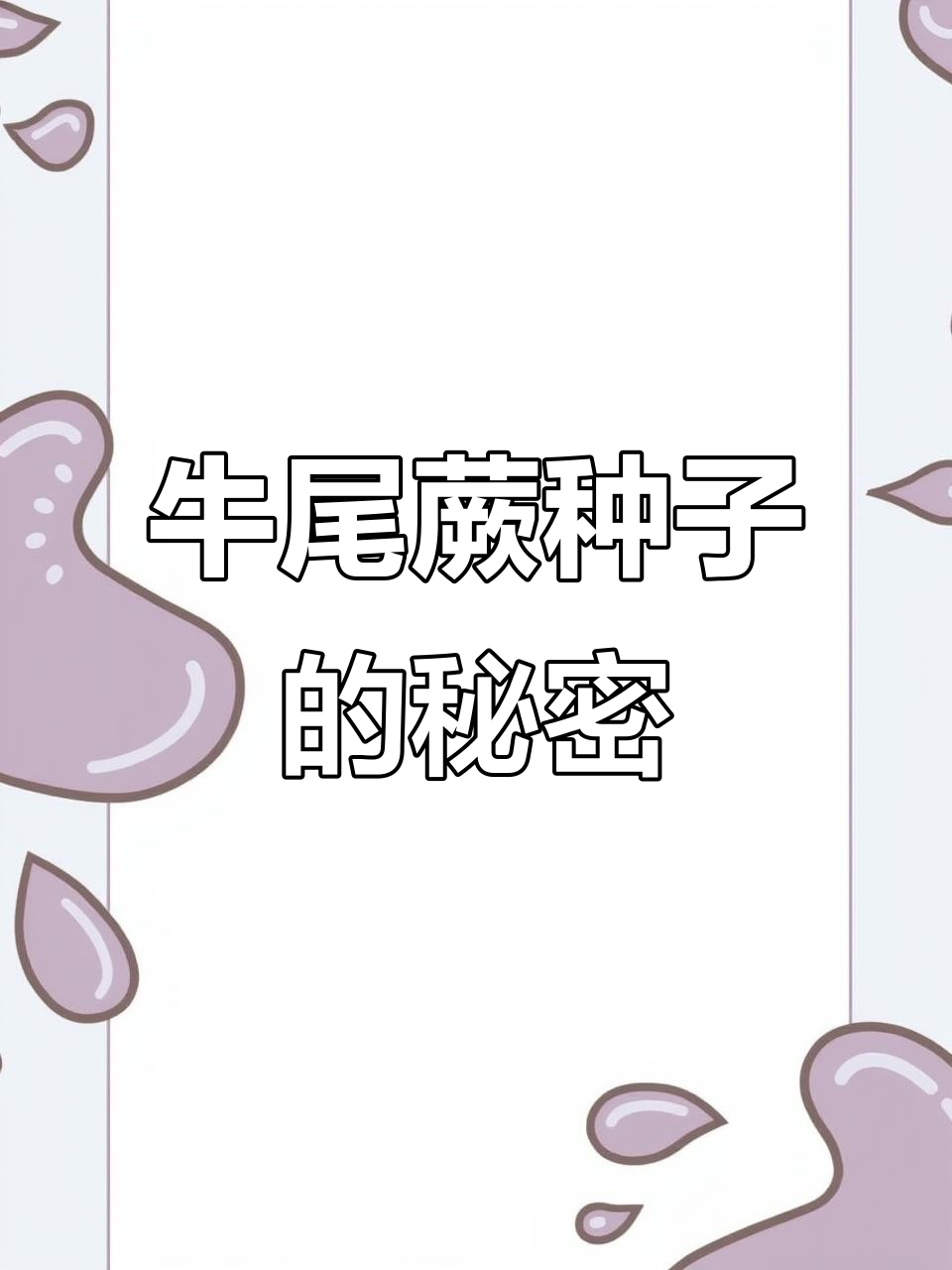 牛尾蕨菜种子揭秘,你见过吗?