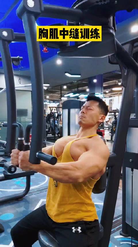 肌肉大叔胸肌中缝训练