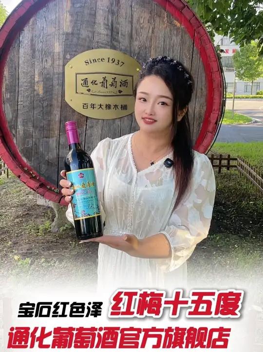 红梅15度,橡木桶陈酿的经典!加窖藏白兰地,直播间有试喝,冲