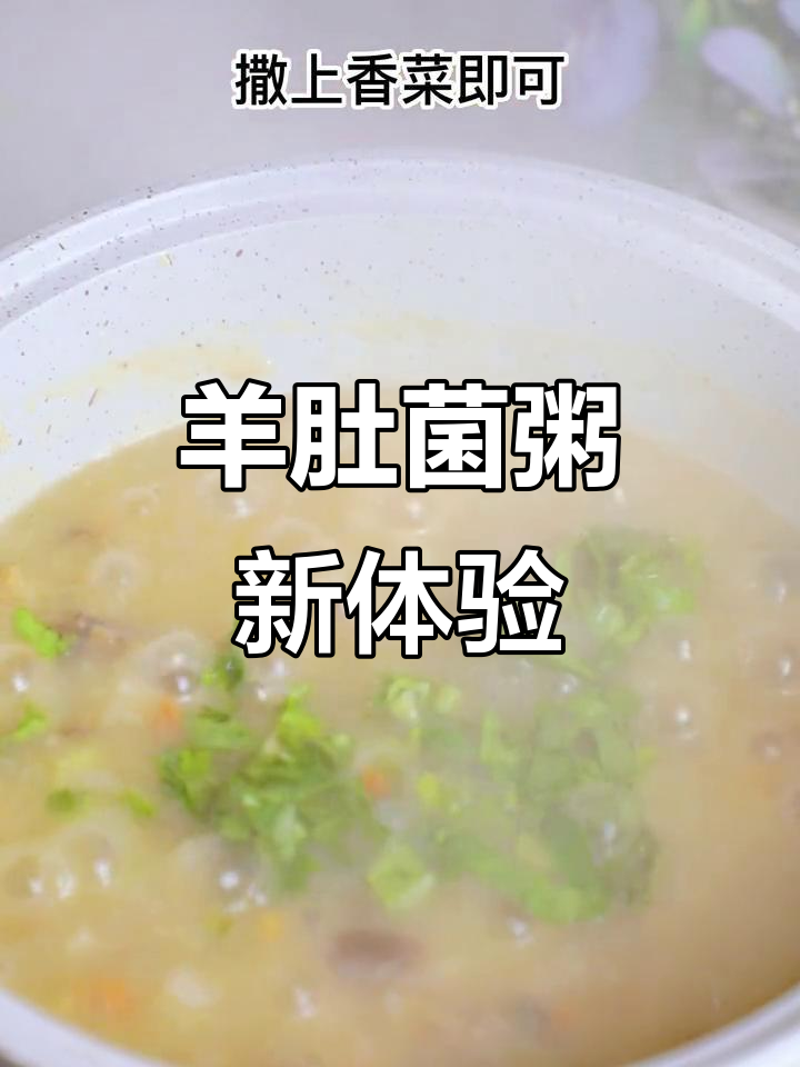 换个口味,羊肚菌粥软糯香浓,老少皆宜!