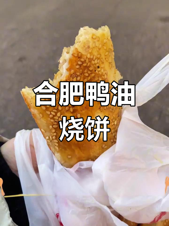 合肥庐州烤鸭店必试的鸭油烧饼,香脆美味