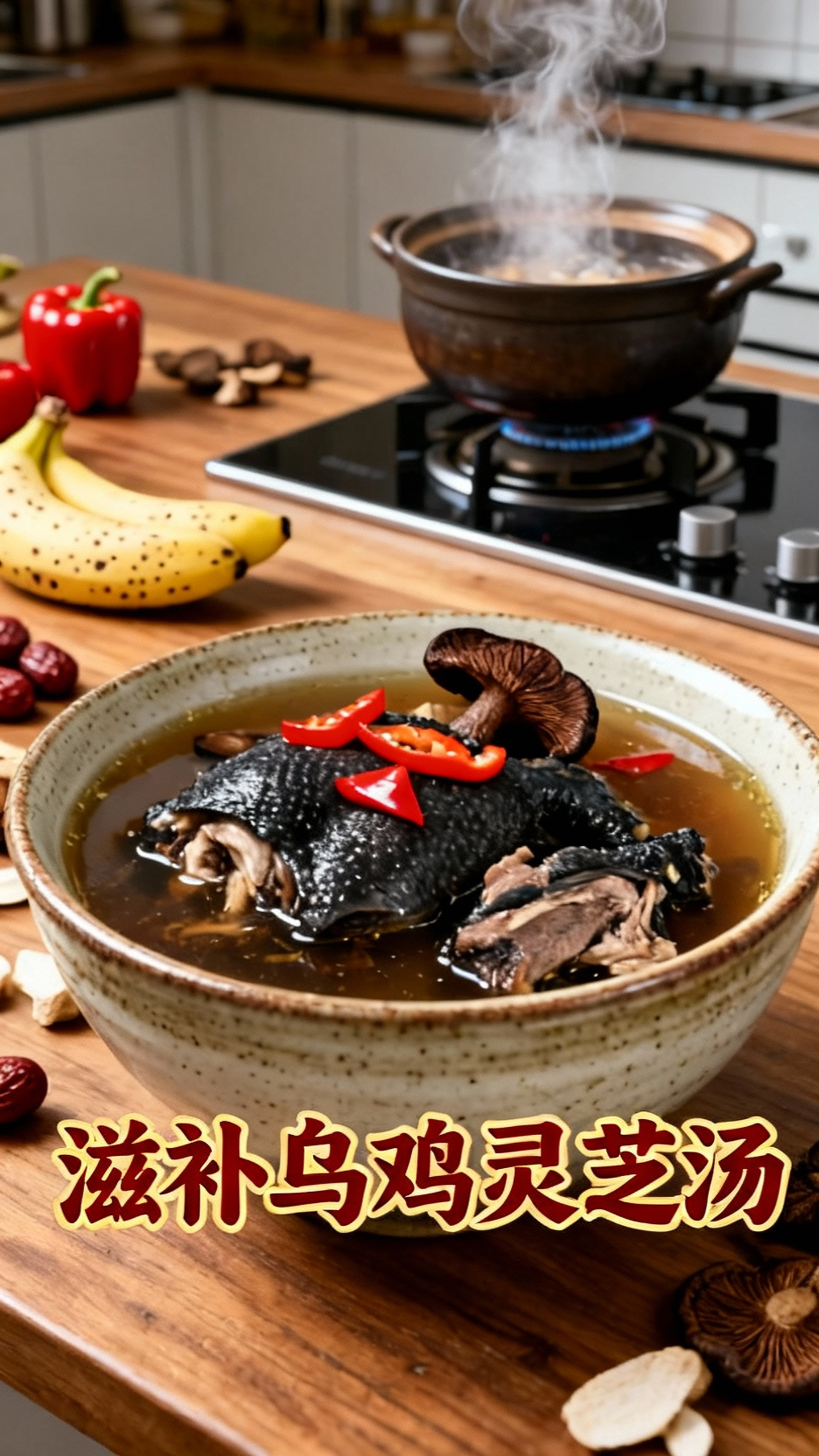 祺裕记乌鸡灵芝汤制作教程