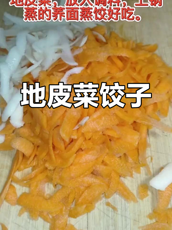 红白萝卜韭菜地皮菜蒸饺,荞面做法超简单