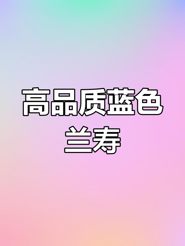 潘氏兰寿品质揭秘:高端蓝色鱼苗,五条七百元超值选择