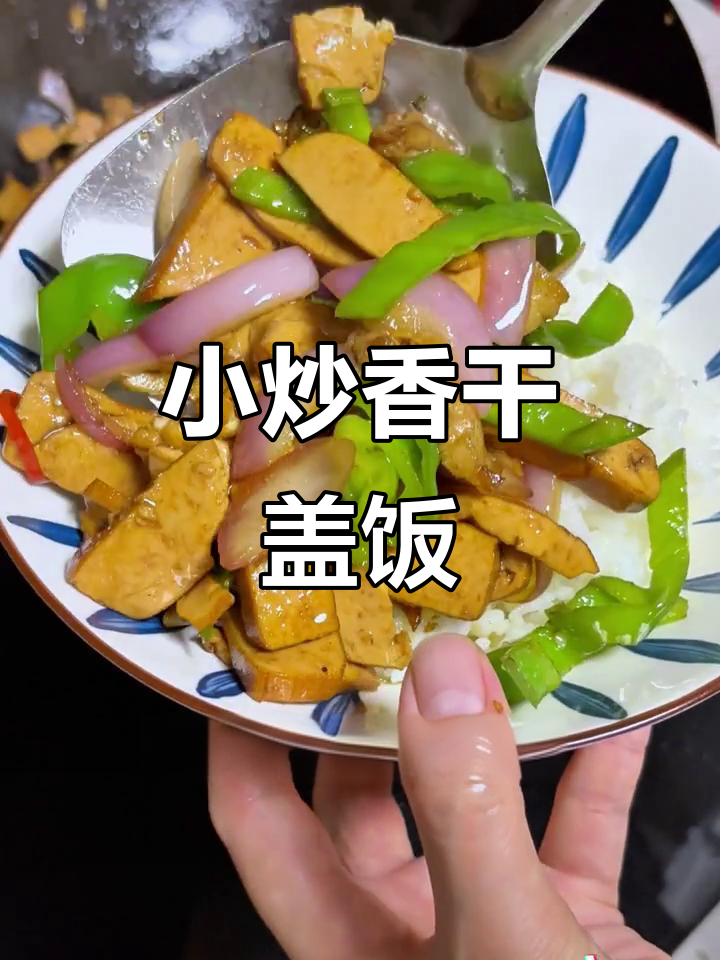 香干盖饭,焦香入味,大人小孩都爱吃