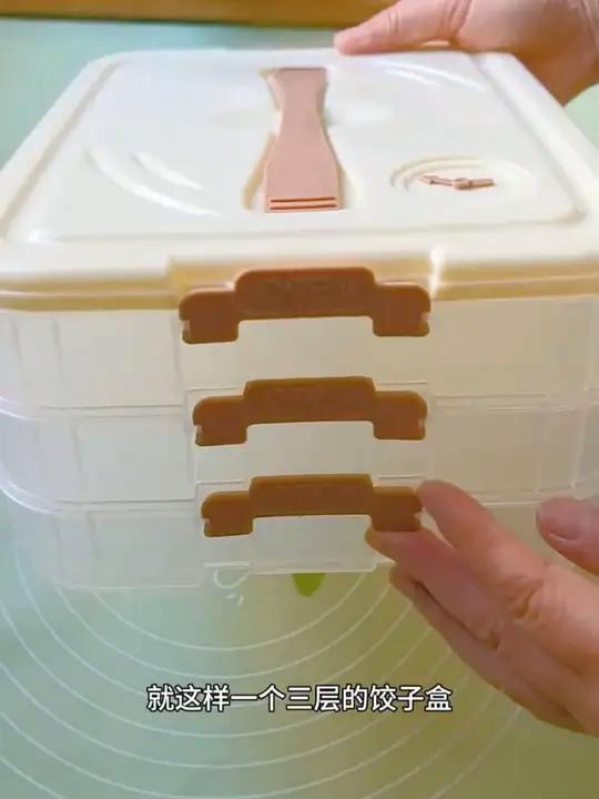 「三层一盖」饺子盒饺子盒冰箱冷冻盒多层冻饺子盒家用水饺盒