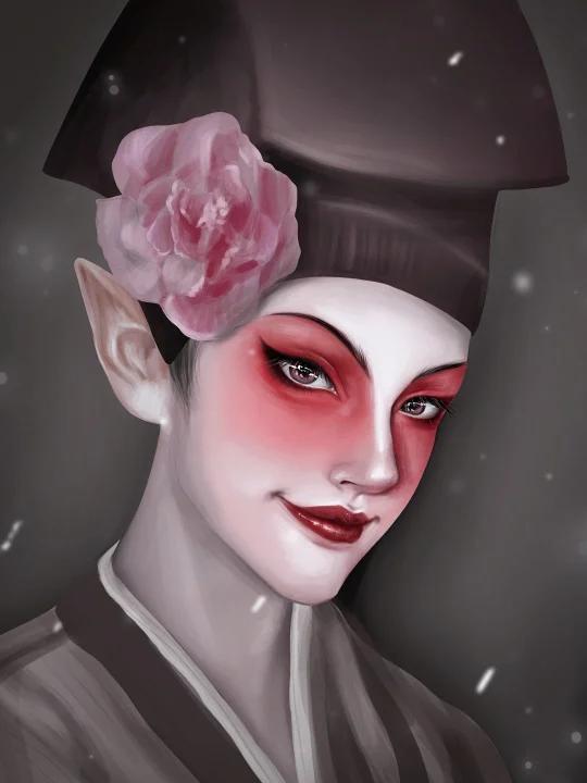 今天晚上画的鹅鹅鹅狐狸书生